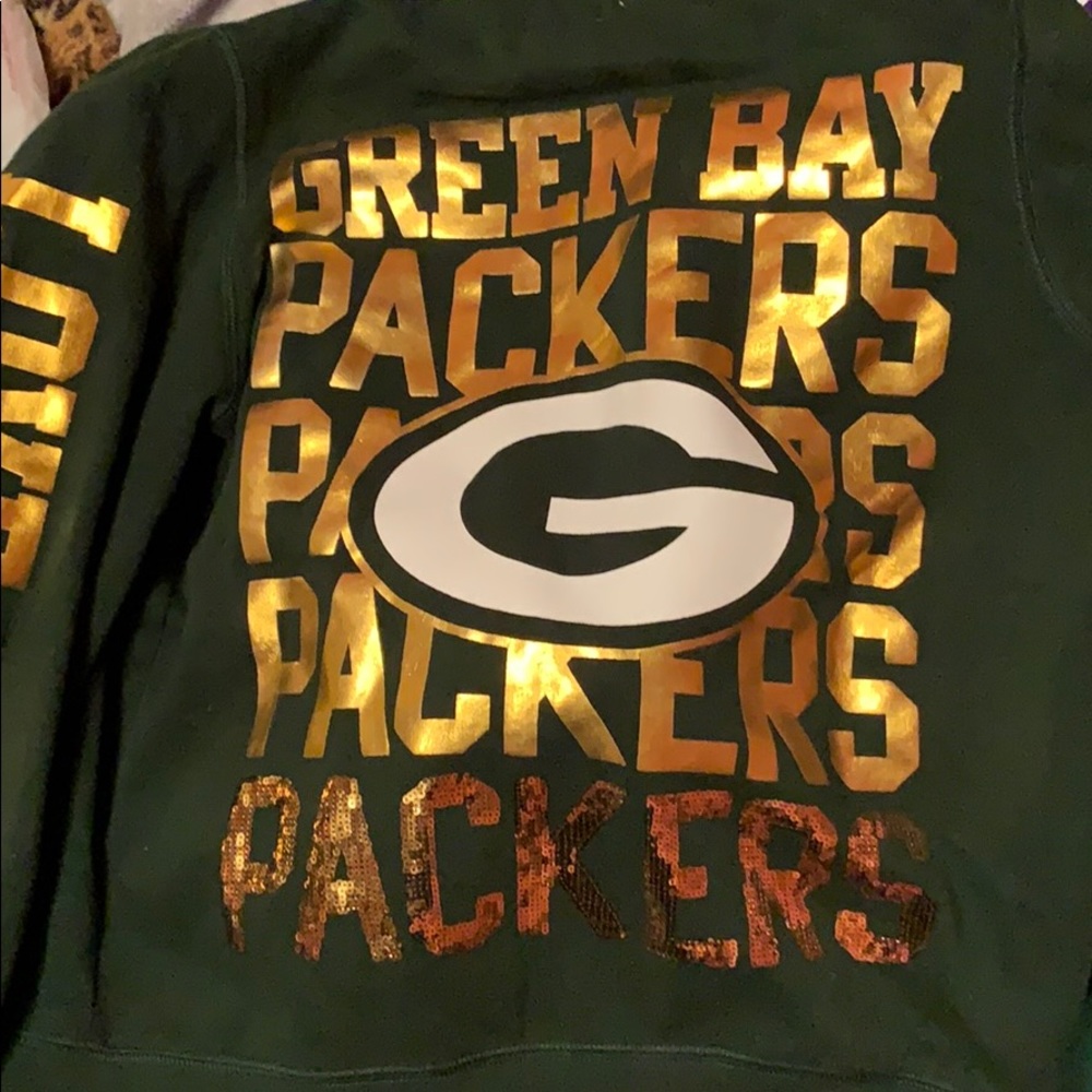 Victoria’s Secret Pink Green By Packer Hoodie